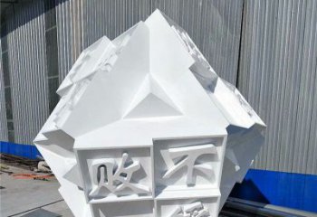 魔方雕塑點(diǎn)擊，城區(qū)小品，園林字體魔方雕塑承接