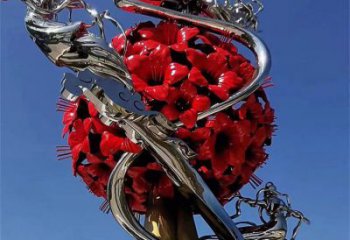 花球雕塑精選，彩鋼制作，不銹鋼花球雕塑標(biāo)準(zhǔn)廠家