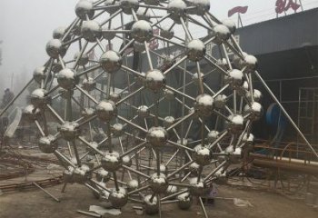 星球雕塑生產商,小區雕塑,不銹鋼星球雕塑展品