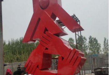 握手雕塑預定，動態雕塑，不銹鋼握手雕塑選用廠家