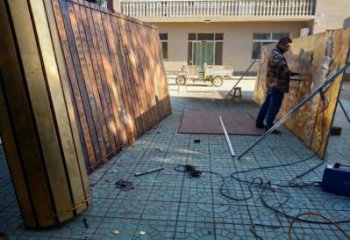 售樓部書卷雕塑，噴砂發光雕塑，烤漆題材