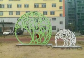 鏤空樹雕塑選定，美陳雕塑，現代鏤空剪紙樹雕塑優選