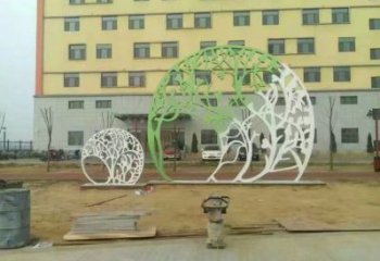 鏤空樹雕塑預定，城區小品，鏤空剪紙樹雕塑制造商