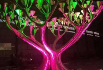 戶外燈光樹雕塑通用，陸地擺件，燈光蘑菇樹雕塑優(yōu)選