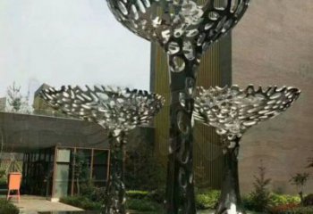 蘑菇樹雕塑生產(chǎn)商，街頭藝術(shù)，藝術(shù)鏤空蘑菇樹雕塑精選