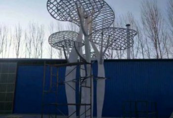 蘑菇樹雕塑生產(chǎn)商，廣場系列，創(chuàng)意鏤空蘑菇樹雕塑優(yōu)選