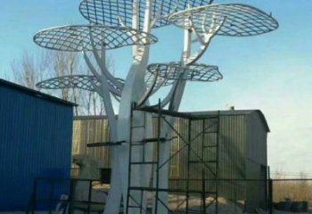 蘑菇樹雕塑制作，景區(qū)雕塑，城市鏤空蘑菇樹雕塑提供