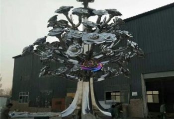 花樹雕塑精選，廣場系列，不銹鋼花樹雕塑承接