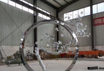 梅花樹雕塑生產商，城市雕塑，不銹鋼梅花樹雕塑常用