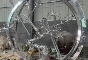 梅花樹雕塑預定，鍛造工藝，不銹鋼梅花樹雕塑指用