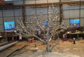 楓樹(shù)雕塑制作，動(dòng)態(tài)雕塑，不銹鋼楓樹(shù)雕塑定制廠家