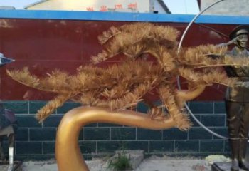 戶外松樹(shù)雕塑