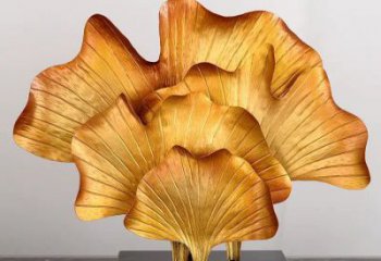 銀杏葉雕塑標(biāo)準(zhǔn)，烤漆工藝，不銹鋼銀杏葉雕塑精品