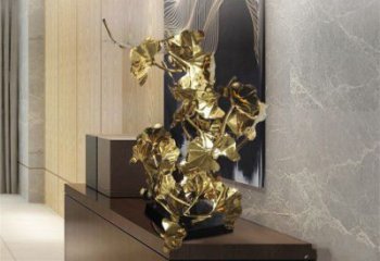 銀杏葉雕塑生產(chǎn)，城區(qū)小品，不銹鋼銀杏葉雕塑標(biāo)準(zhǔn)