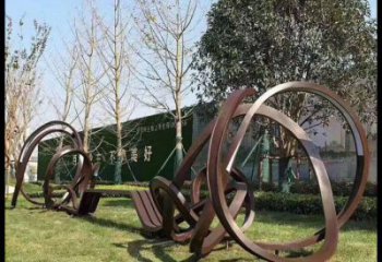 幾何藝術造型坐凳雕塑生產制作