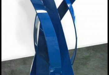 烤漆絲帶雕塑供應,花園小品,不銹鋼絲帶雕塑展品