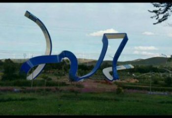 絲帶雕塑生產,景區案例,景觀不銹鋼絲帶雕塑優選