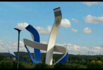 現代絲帶雕塑承接,歐式風格,不銹鋼絲帶雕塑精選