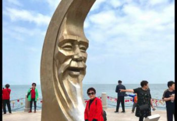 酒店月亮雕塑，鍍金歐式雕塑，仿古擺件