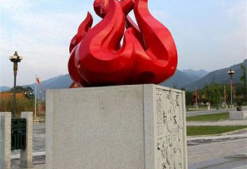 景觀火焰雕塑供需,廣場雕塑,不銹鋼火焰雕塑定制