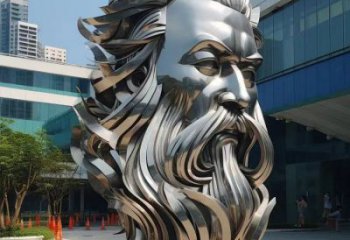 白鋼人頭像雕塑制造，歐式風格，鏡面人頭像雕塑廠家供給