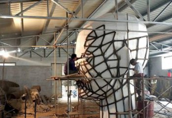 鐵藝人頭像雕塑制造，酒店擺件，鏤空人頭像雕塑選定