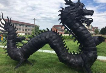 輪胎龍雕塑優選，陸地擺件，園林輪胎龍雕塑供應