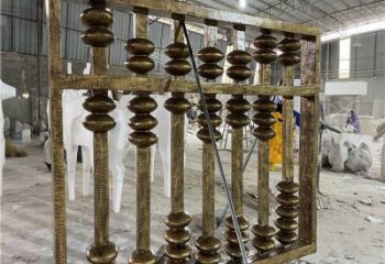 主題珠算雕塑生產,透雕系列,別墅珠算雕塑生產商