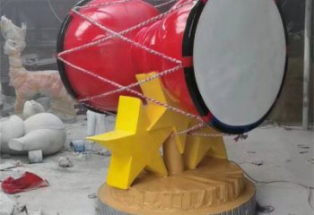 手拍鼓雕塑觀賞型，標(biāo)識(shí)雕塑，紀(jì)念不銹鋼手拍鼓雕塑展品