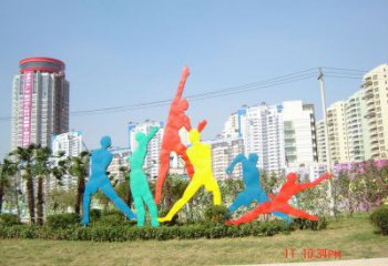 恩施投籃雕塑，剪影工藝制作，不銹鋼體育人物雕塑