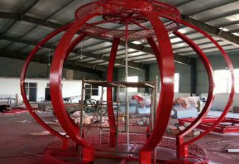 郴州景觀燈籠雕塑優選,陸地擺件,園林不銹鋼燈籠雕塑供應