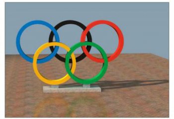 鼓樓五環不銹鋼雕塑,現代景觀擺件,烤漆工藝制作