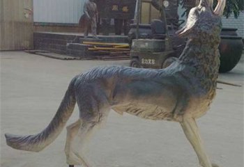 建鄴銅狼雕塑廠家,銅雕動物狼,仿真工藝制作