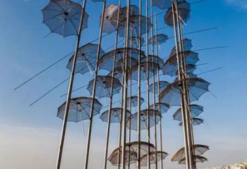 九江步行街雨傘雕塑