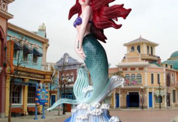朝陽水景美人魚雕塑