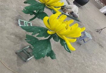 平羅景區菊花雕塑優選，圓雕體系，城市菊花雕塑選定