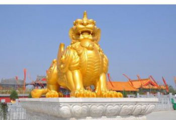 平羅廣場貔貅雕塑，動物彩繪雕塑，抽象效果