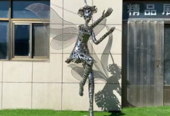 棗莊現代鏤空舞者雕塑承接,歐式風格,鐵藝跳舞雕塑精選