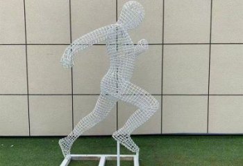 陽(yáng)泉鏤空運(yùn)動(dòng)員雕塑訂做，城市雕塑，鐵藝體育人物雕塑廠