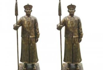 林芝庭院武士雕塑