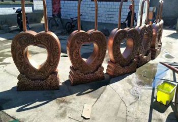 和田景觀同心鎖雕塑供應(yīng)，藝術(shù)雕塑，現(xiàn)代鎖子雕塑供求