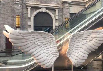 區(qū)景觀鳥翅雕塑制造，歐式風格，不銹鋼鳥翅雕塑定價