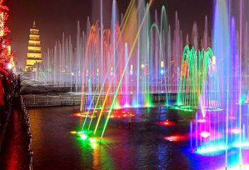 哈密選定噴泉雕塑，燈光數控效果，水景藝術雕塑