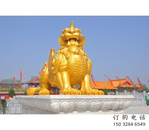 南岸廣場貔貅雕塑，動物彩繪雕塑，抽象效果