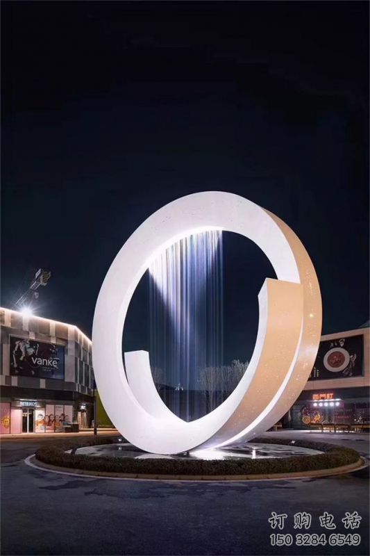 涪陵圓環噴泉雕塑，水景藝術原理，水景圓環雕塑廠家