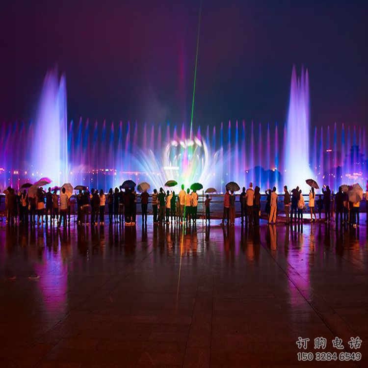 南岸水景程控噴泉雕塑，高噴循環(huán)噴水方式設(shè)計