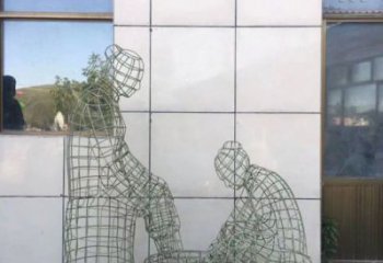 西湖鏤空孝道雕塑通用，街景小品，鐵藝洗腳雕塑制造