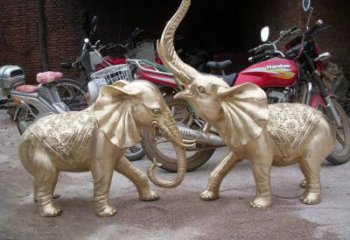 舟山大象雕塑制造商,小區擺件,銅大象雕塑提供