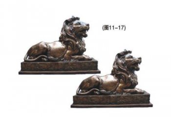 金華公園獅子雕塑供求，景觀雕塑，鑄銅趴獅雕塑優(yōu)選