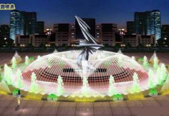 長壽水景搖擺噴泉雕塑，循環噴水模式噴泉雕塑加工